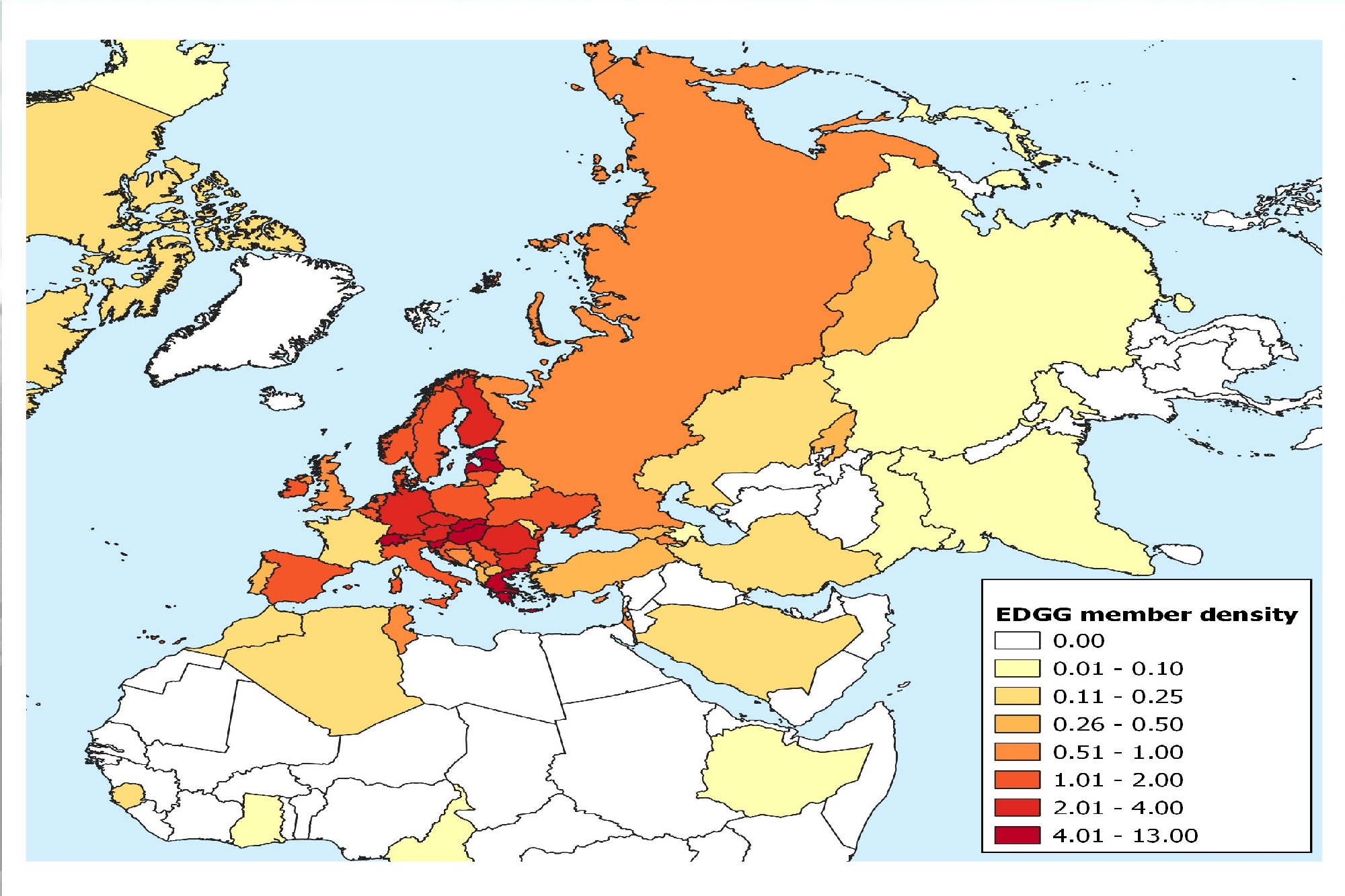 New EDGG membership map